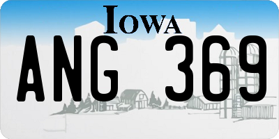 IA license plate ANG369