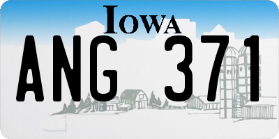 IA license plate ANG371