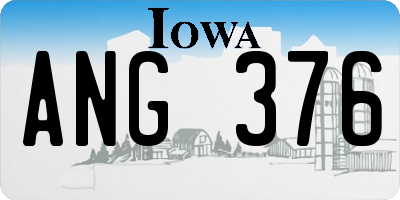 IA license plate ANG376