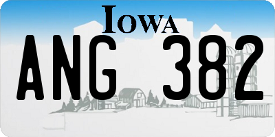 IA license plate ANG382