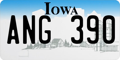 IA license plate ANG390