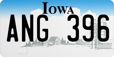 IA license plate ANG396
