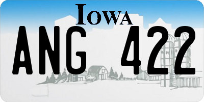 IA license plate ANG422