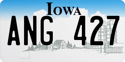 IA license plate ANG427
