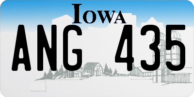 IA license plate ANG435