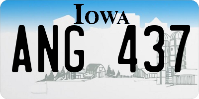 IA license plate ANG437