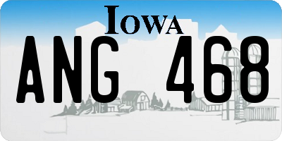 IA license plate ANG468