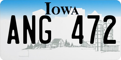 IA license plate ANG472