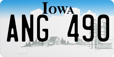 IA license plate ANG490