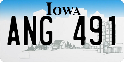 IA license plate ANG491
