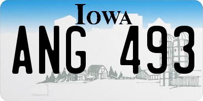 IA license plate ANG493