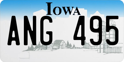 IA license plate ANG495