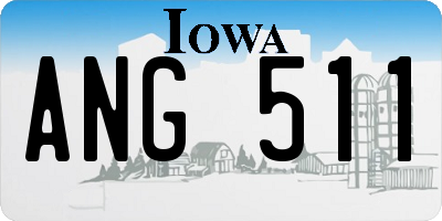 IA license plate ANG511