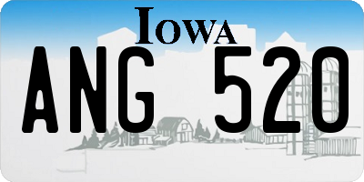 IA license plate ANG520