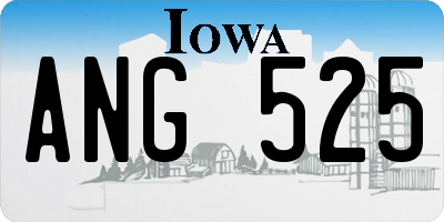 IA license plate ANG525