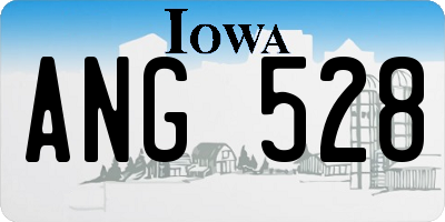 IA license plate ANG528