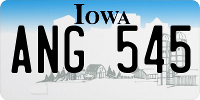 IA license plate ANG545