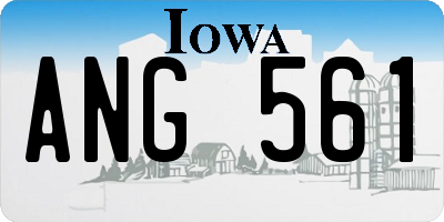 IA license plate ANG561