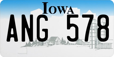 IA license plate ANG578