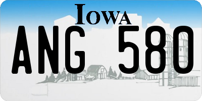 IA license plate ANG580