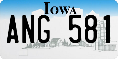 IA license plate ANG581