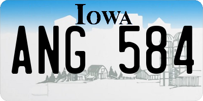 IA license plate ANG584