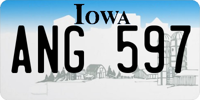 IA license plate ANG597
