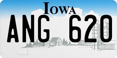 IA license plate ANG620