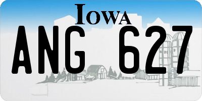 IA license plate ANG627