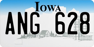 IA license plate ANG628