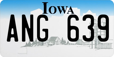 IA license plate ANG639