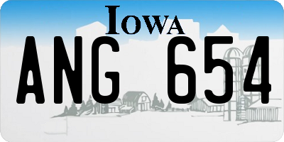 IA license plate ANG654