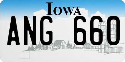 IA license plate ANG660