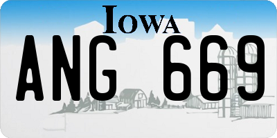 IA license plate ANG669