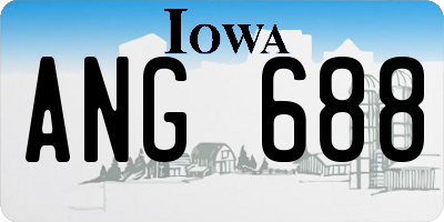 IA license plate ANG688