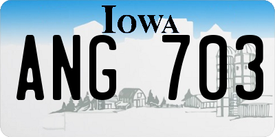 IA license plate ANG703