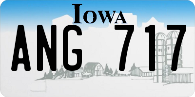 IA license plate ANG717