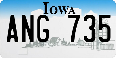 IA license plate ANG735