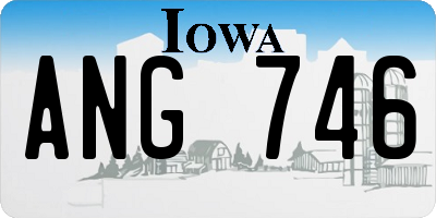 IA license plate ANG746