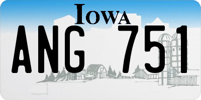 IA license plate ANG751