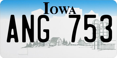 IA license plate ANG753