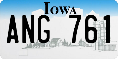 IA license plate ANG761
