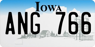 IA license plate ANG766