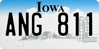 IA license plate ANG811