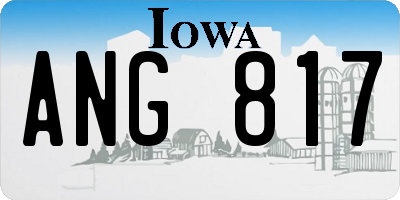 IA license plate ANG817