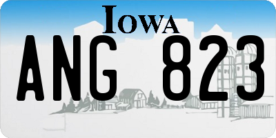 IA license plate ANG823