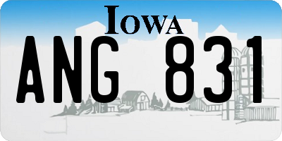 IA license plate ANG831