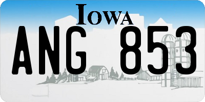 IA license plate ANG853