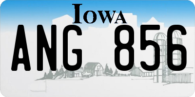 IA license plate ANG856