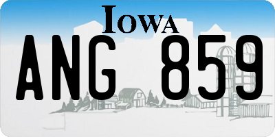 IA license plate ANG859
